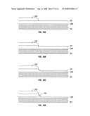 Methods for etching layers within a MEMS device to achieve a tapered edge diagram and image