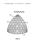 Golf ball dimples with a catenary curve profile diagram and image