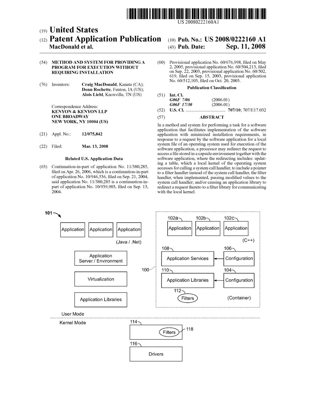 Method and system for providing a program for execution without requiring installation - diagram, schematic, and image 01