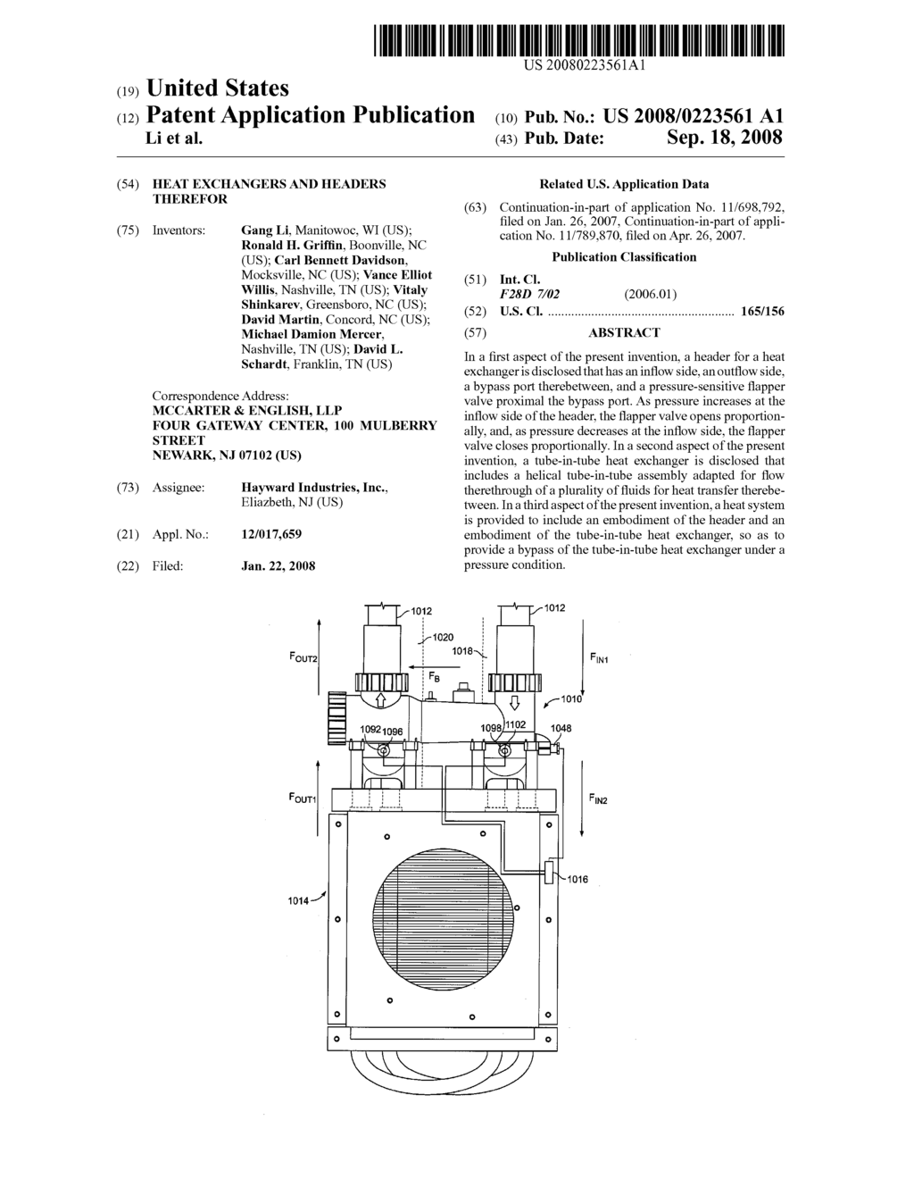 Heat Exchangers and Headers Therefor - diagram, schematic, and image 01