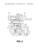 Mounting structure for variable nozzle mechanism in variable-throat exhaust turbocharger diagram and image