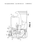 Mounting structure for variable nozzle mechanism in variable-throat exhaust turbocharger diagram and image