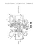 Mounting structure for variable nozzle mechanism in variable-throat exhaust turbocharger diagram and image