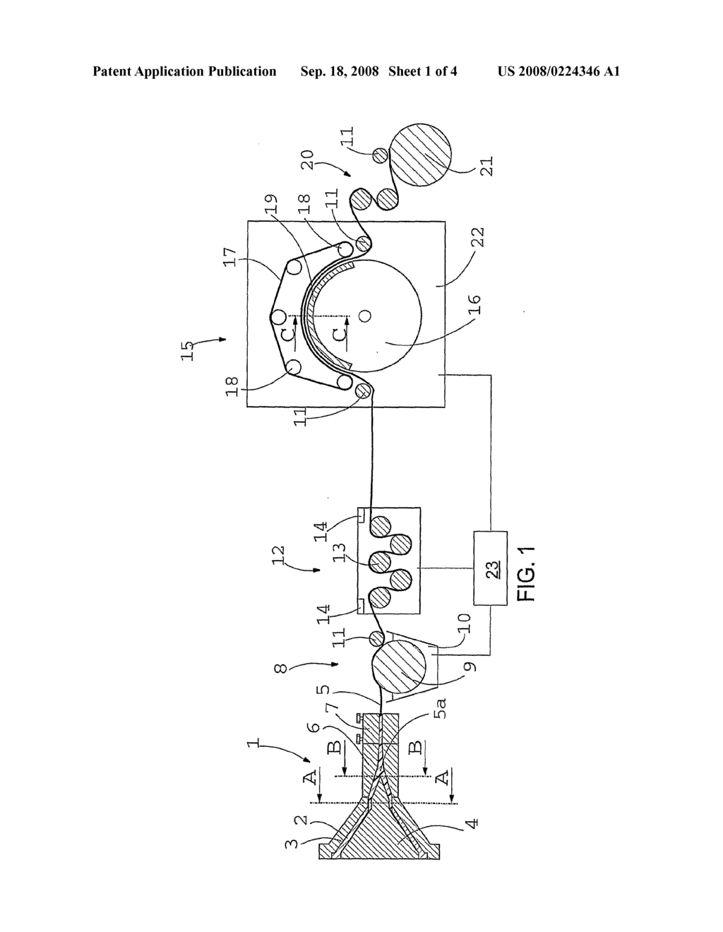 Method and Apparatus for Producing Plastic Film - diagram, schematic, and image 02