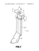 Internally pulling type lift device for chair armrest diagram and image