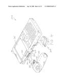 HAND-HELD, PORTABLE ELECTRONIC DEVICE WITH RETAINER PORT FOR RECEIVING ONE OR MORE ATTACHABLE WIRELESS AUDIOPHONES FOR IN SITU CHARGING diagram and image