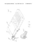 HAND-HELD, PORTABLE ELECTRONIC DEVICE WITH RETAINER PORT FOR RECEIVING ONE OR MORE ATTACHABLE WIRELESS AUDIOPHONES FOR IN SITU CHARGING diagram and image