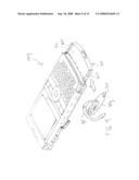 HAND-HELD, PORTABLE ELECTRONIC DEVICE WITH RETAINER PORT FOR RECEIVING ONE OR MORE ATTACHABLE WIRELESS AUDIOPHONES FOR IN SITU CHARGING diagram and image