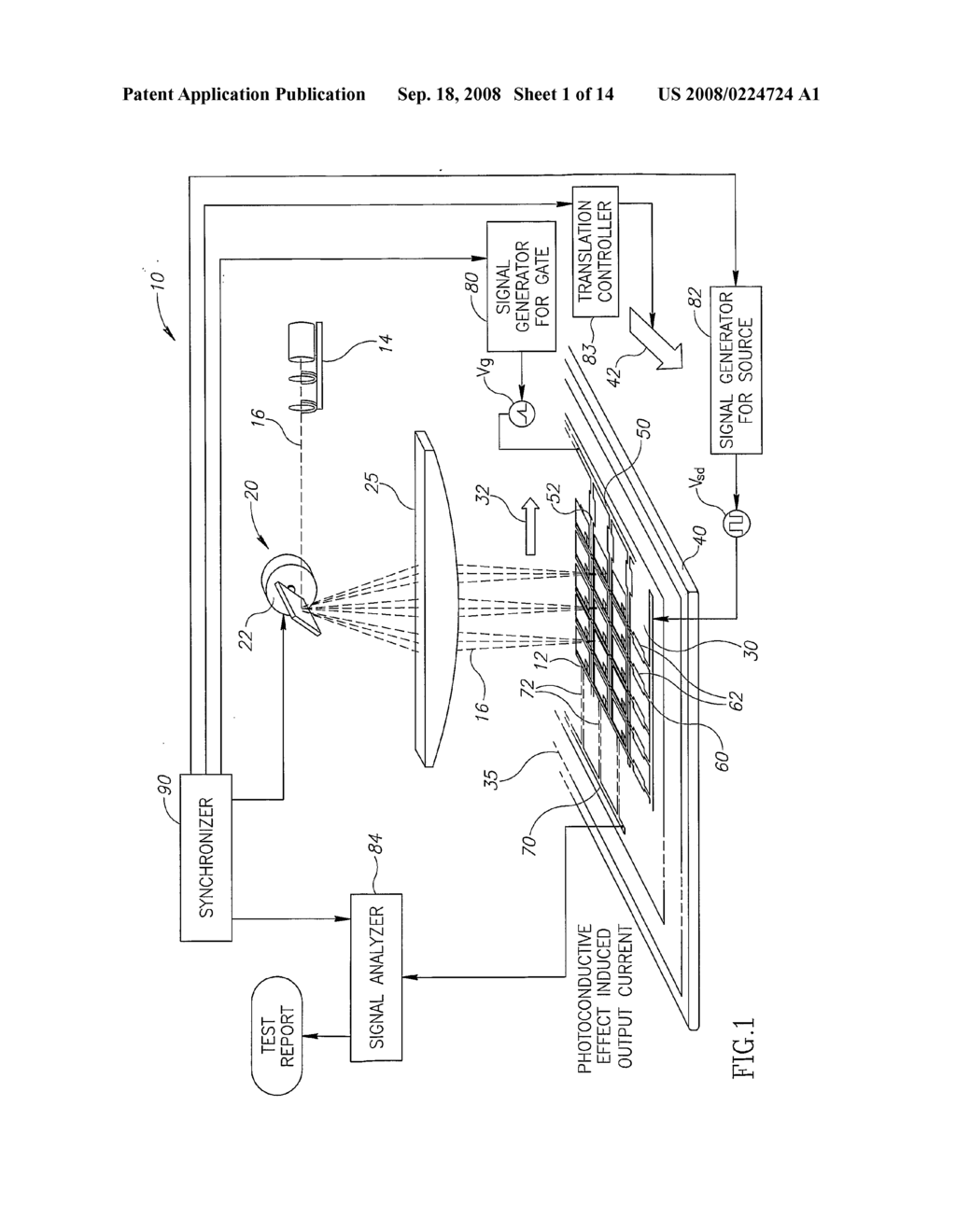 Photoconductive Based Electrical Testing of Transistor Arrays - diagram, schematic, and image 02