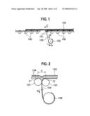 ADHESIVE-FILM EXFOLIATING DEVICE AND MANUFACTURING METHOD OF LIQUID CRYSTAL DISPLAY PANEL USING THE DEVICE diagram and image