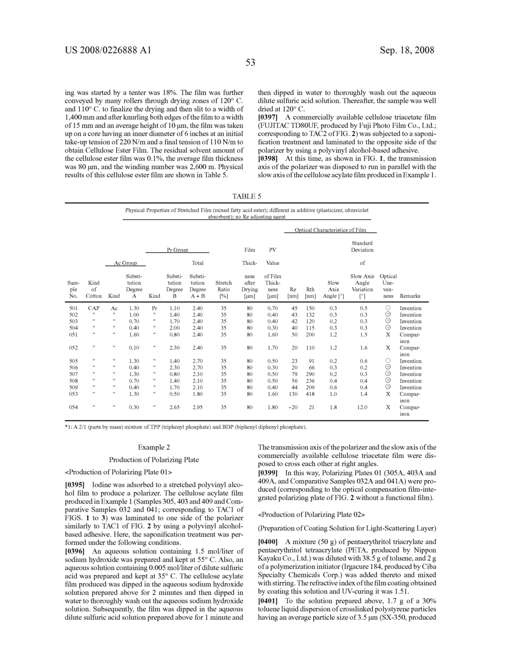 Cellulose Acylate Film, Polarizing Plate and Liquid Crystal Display Device Using the Same - diagram, schematic, and image 56