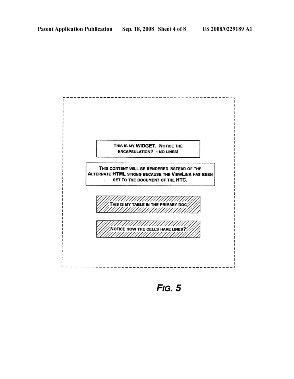 METHOD FOR SYNCHRONOUSLY BINDING AN EXTERNAL BEHAVIOR TO A WEB PAGE ELEMENT - diagram, schematic, and image 05
