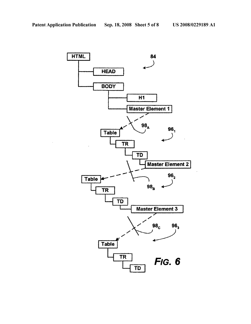 METHOD FOR SYNCHRONOUSLY BINDING AN EXTERNAL BEHAVIOR TO A WEB PAGE ELEMENT - diagram, schematic, and image 06