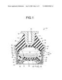 Fluid filled type vibration damping device diagram and image