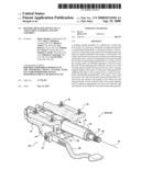 Rocker-arm lock device of an adjustable steering column assembly diagram and image