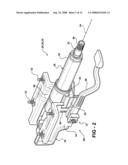 Rocker-arm lock device of an adjustable steering column assembly diagram and image