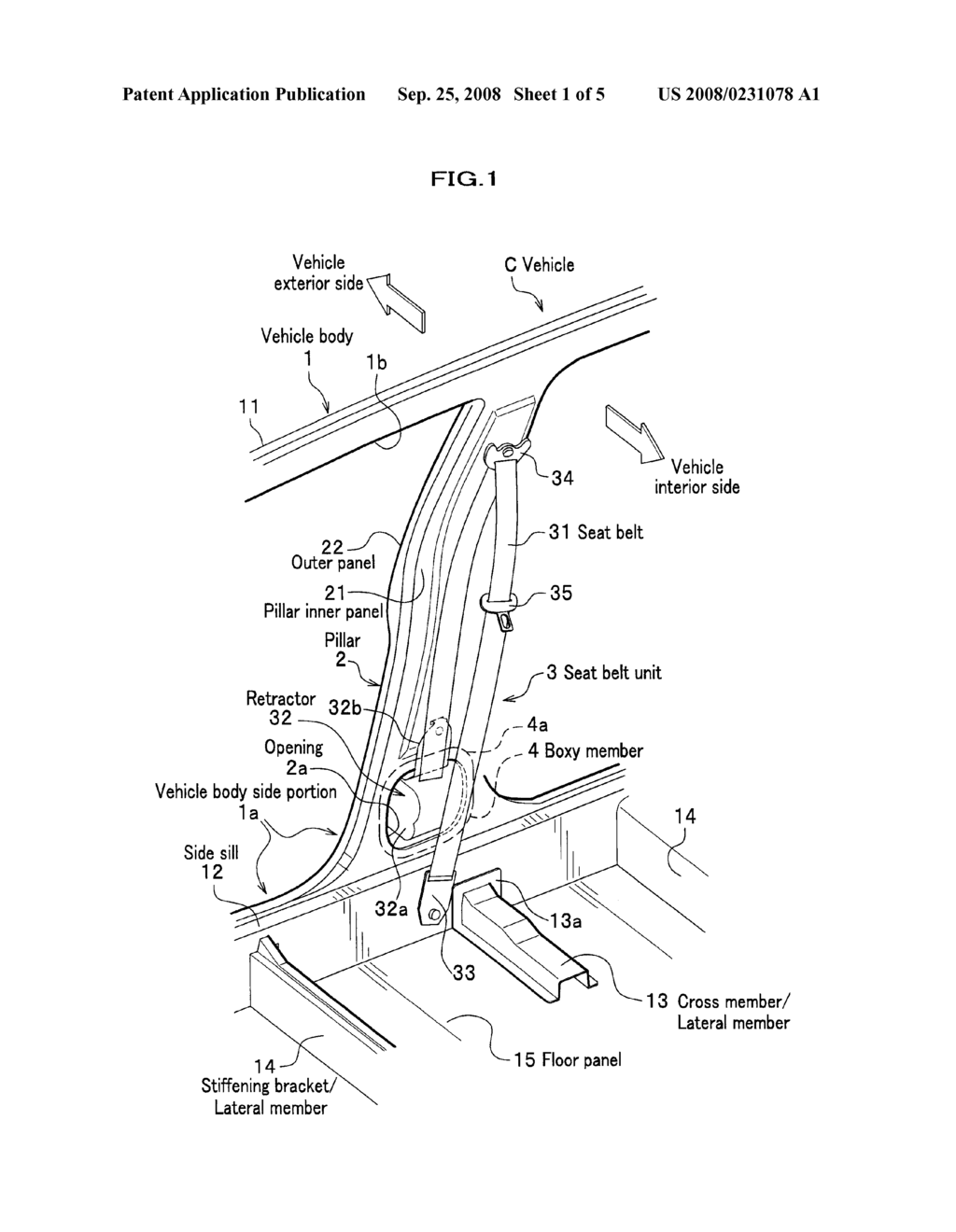 VEHICLE BODY SIDE STRUCTURE - diagram, schematic, and image 02