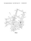 Furniture frame with interlocking joints for use with multiple furniture members and mechanisms diagram and image