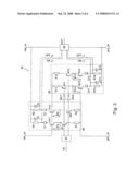 Drive circuit with a TOP level shifter for transmission of an input signal, and method for transmission diagram and image