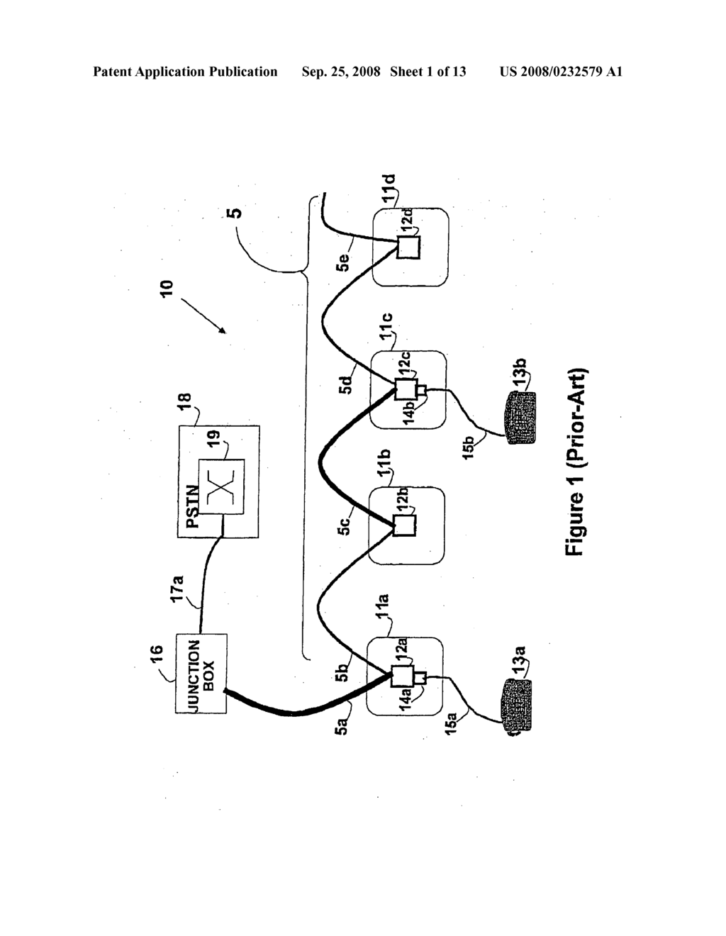 Telephone communication system over a single telephone line - diagram, schematic, and image 02