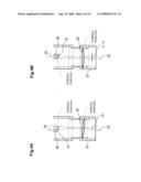 Optical axis adjusting method, optical module producing method, optical axis adjusting apparatus, and optical module diagram and image