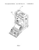 Movable print head for a label printer diagram and image