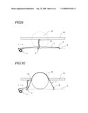 DEVICE FOR STOWING A ROAD VEHICLE ON A BEARING PLANE SO THAT IT CAN BE TRANSPORTED BY ANOTHER VEHICLE diagram and image