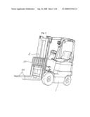 Automatic Folding Fork Device for Forklift Trucks diagram and image