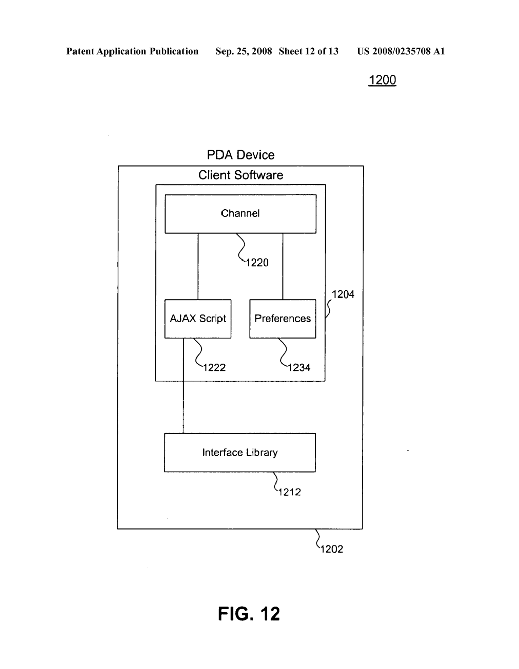 Selectively updating web pages on a mobile client - diagram, schematic, and image 13