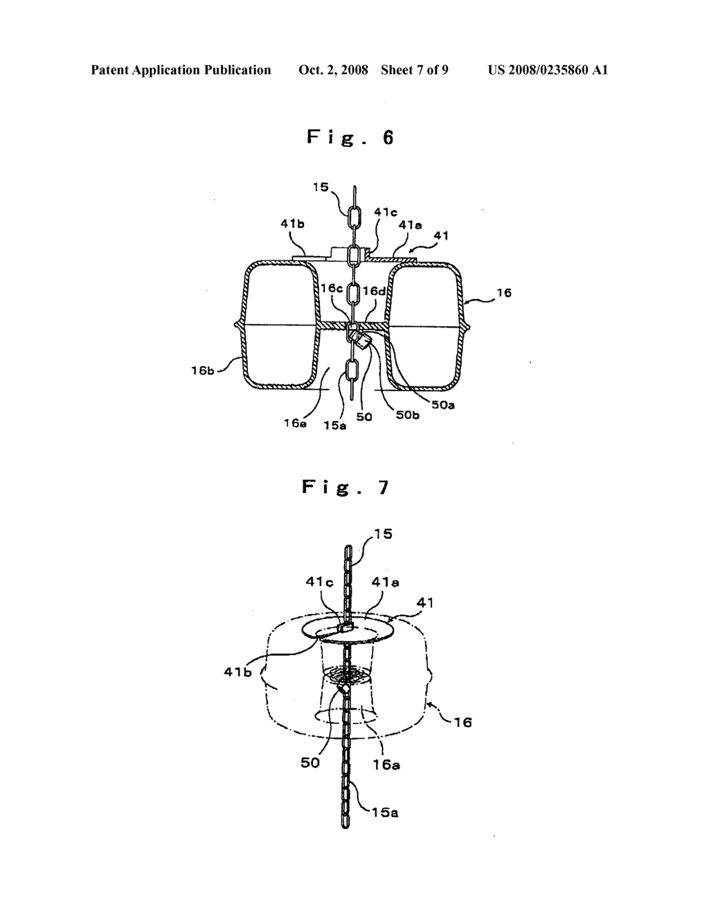 Toilet bowl flushing water tank device - diagram, schematic, and image 08