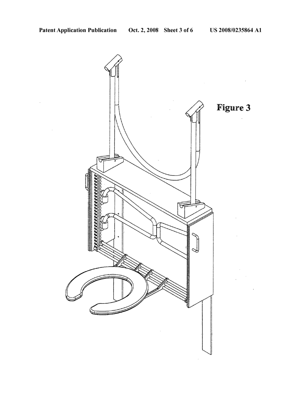 Universal adjustable shower chair - diagram, schematic, and image 04