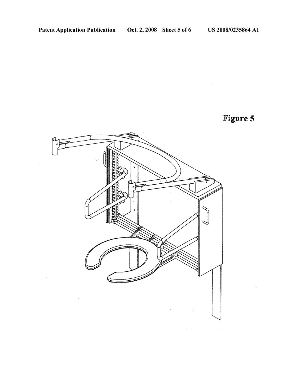 Universal adjustable shower chair - diagram, schematic, and image 06
