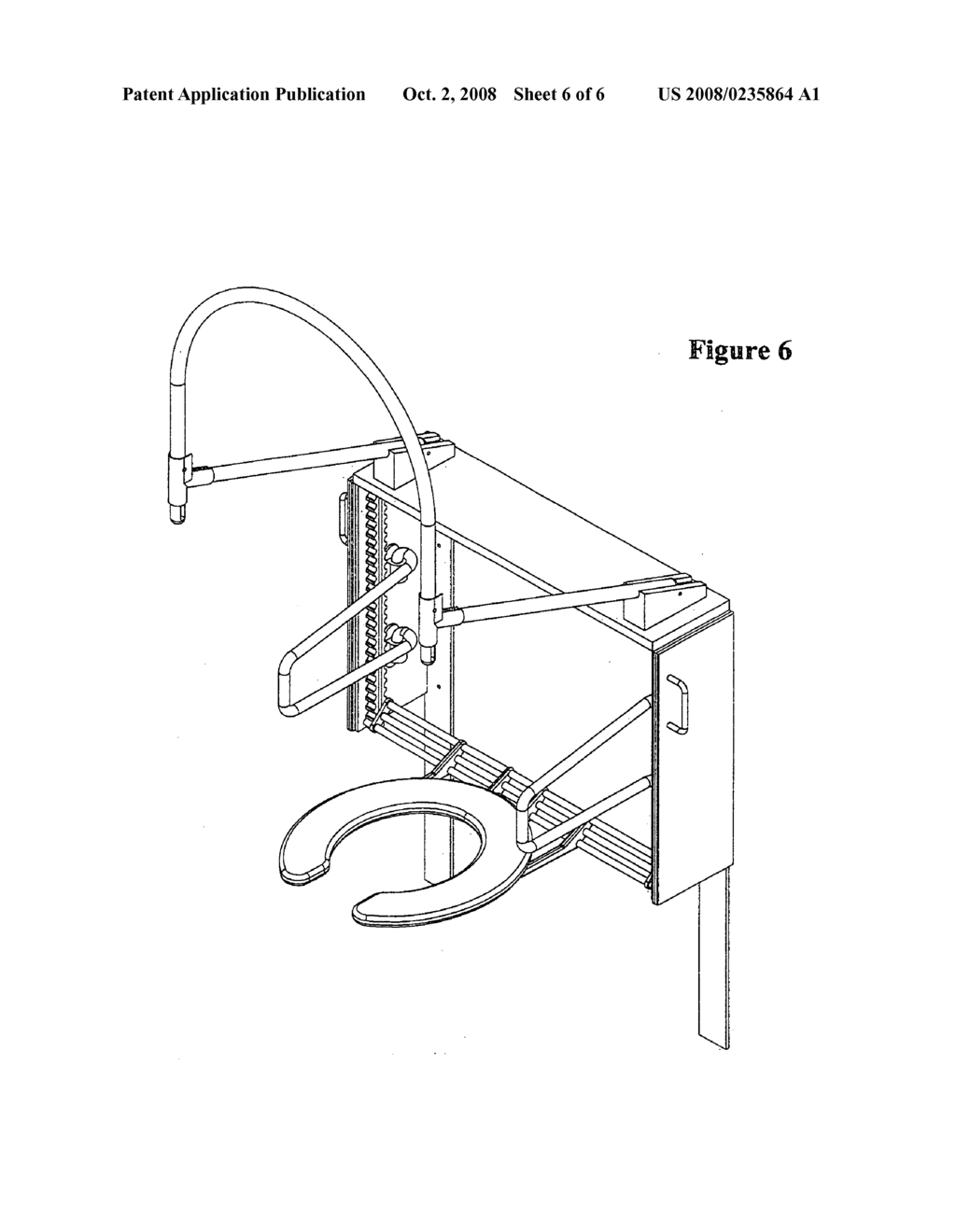 Universal adjustable shower chair - diagram, schematic, and image 07