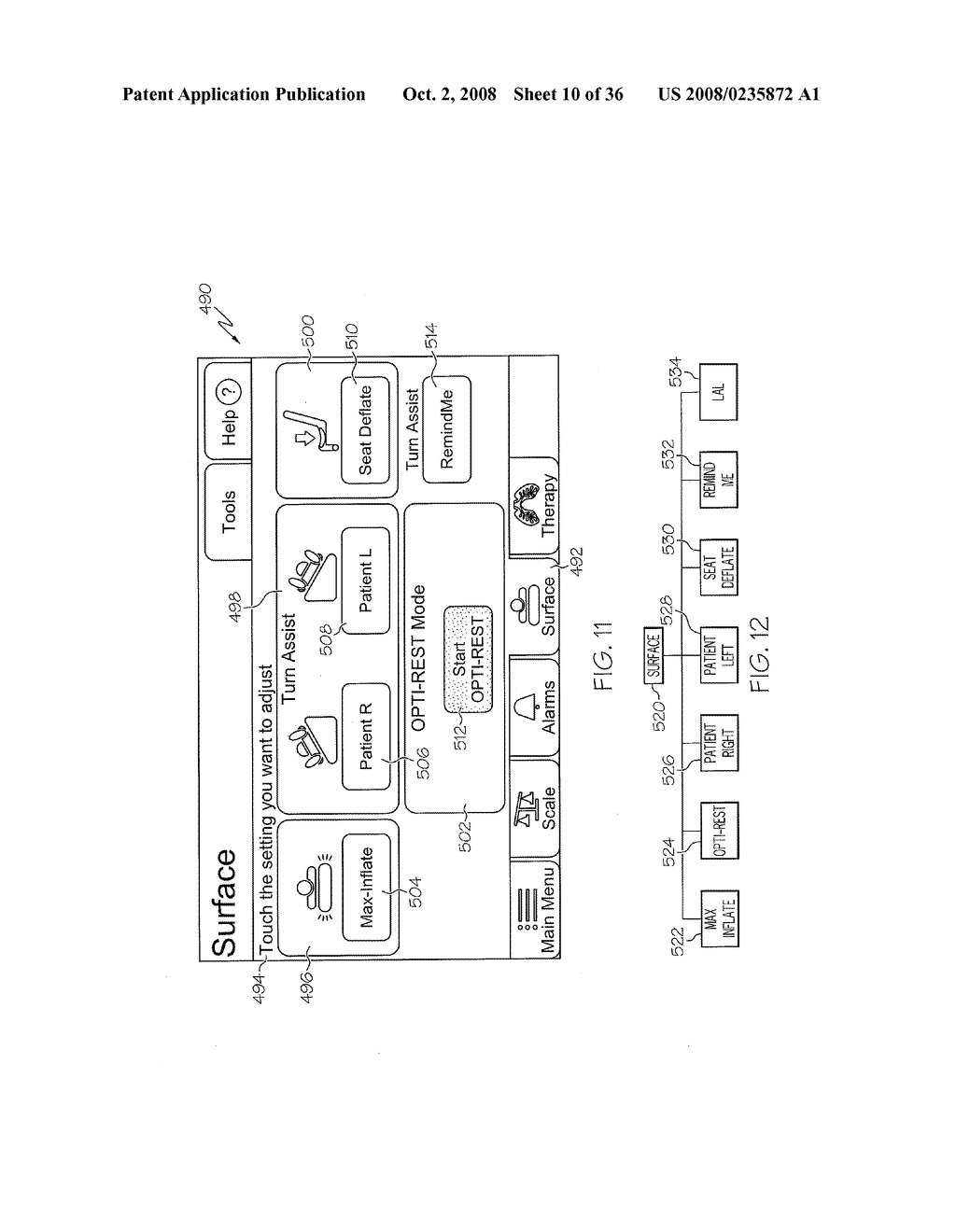 USER INTERFACE FOR HOSPITAL BED - diagram, schematic, and image 11