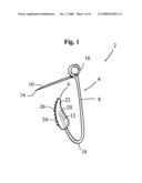 Pushpin retaining device and method of retaining without object puncture diagram and image