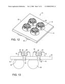 LAND GRID ARRAY (LGA) INTERPOSER UTILIZING METAL-ON-ELASTOMER HEMI-TORUS AND OTHER MULTIPLE POINTS OF CONTACT GEOMETRIES diagram and image