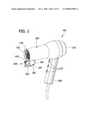 CENTRIFUGAL SPRAYER AND HAIR DRYER HAVING THE SAME FOR APPLICATION OF A HAIR TREATMENT LIQUID diagram and image