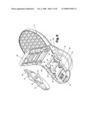 FOOTWEAR WITH ADJUSTABLE WHEEL ASSEMBLY diagram and image