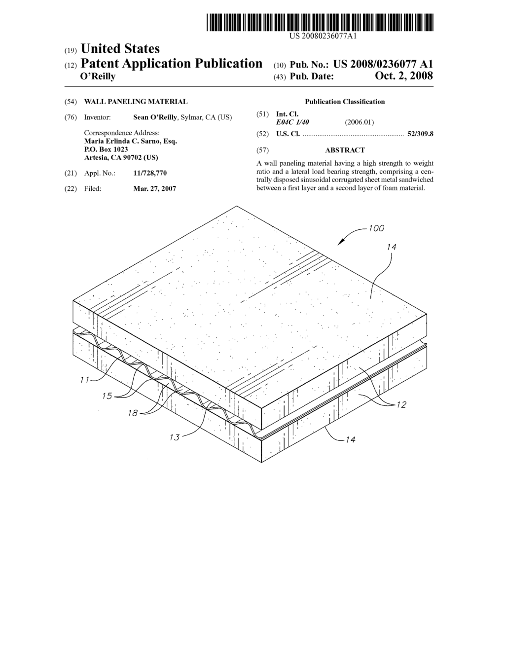 Wall paneling material - diagram, schematic, and image 01