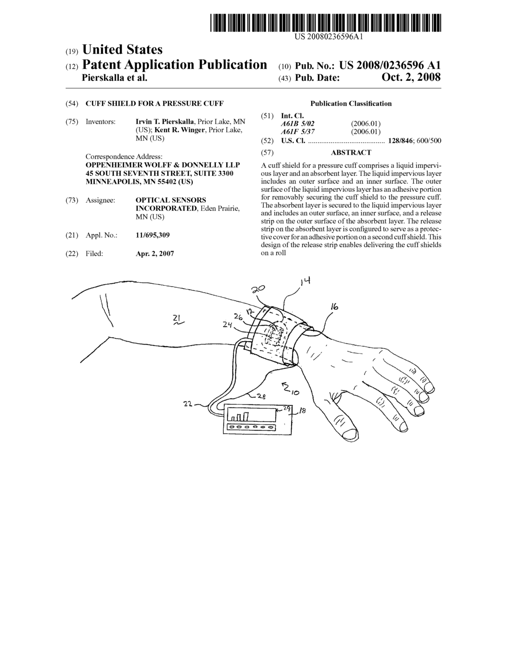 CUFF SHIELD FOR A PRESSURE CUFF - diagram, schematic, and image 01