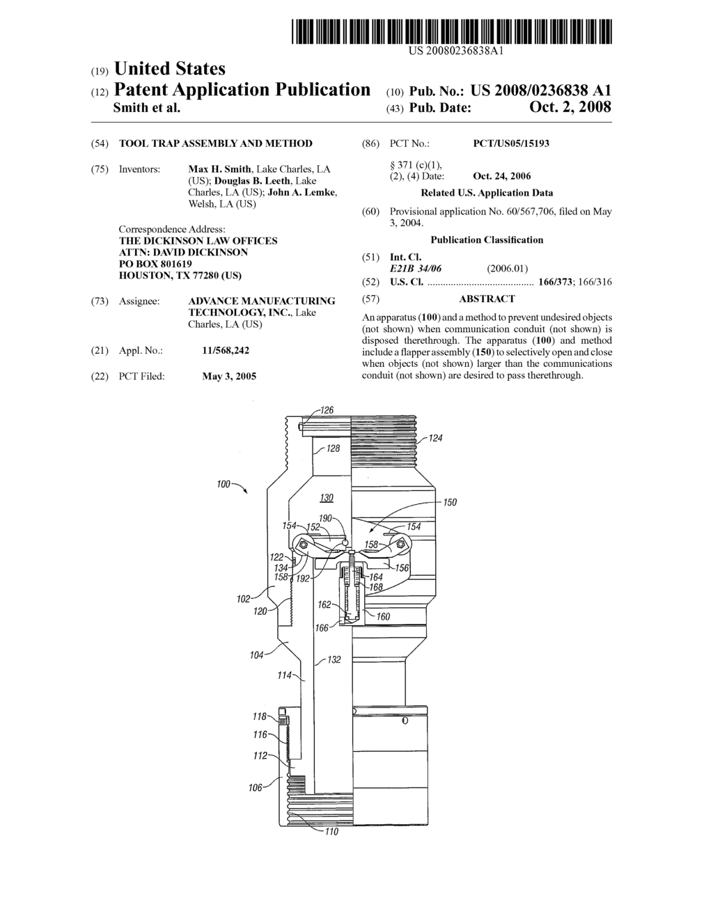 Tool Trap Assembly and Method - diagram, schematic, and image 01