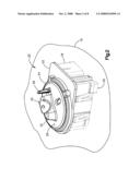 Switch assembly having a mechanically actuated override diagram and image