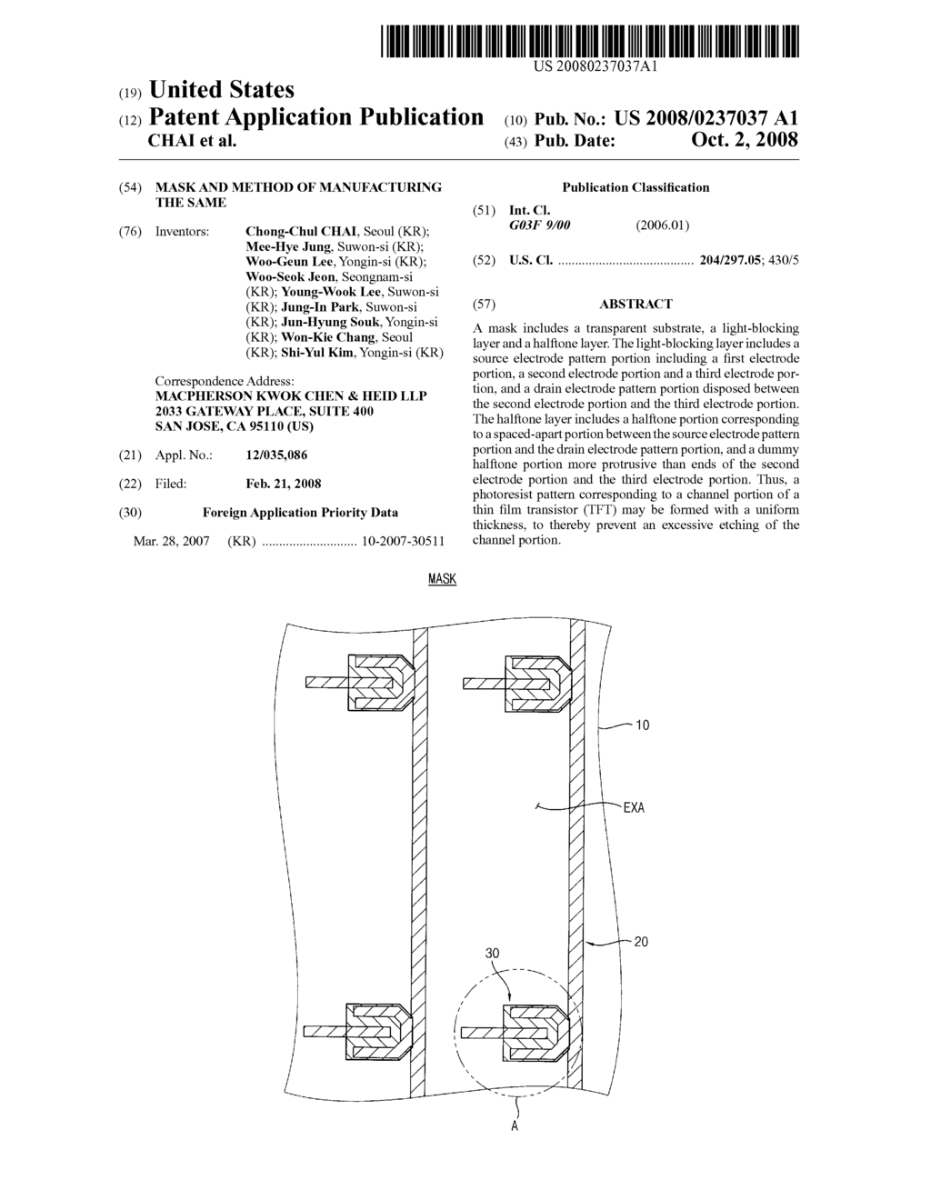 MASK AND METHOD OF MANUFACTURING THE SAME - diagram, schematic, and image 01