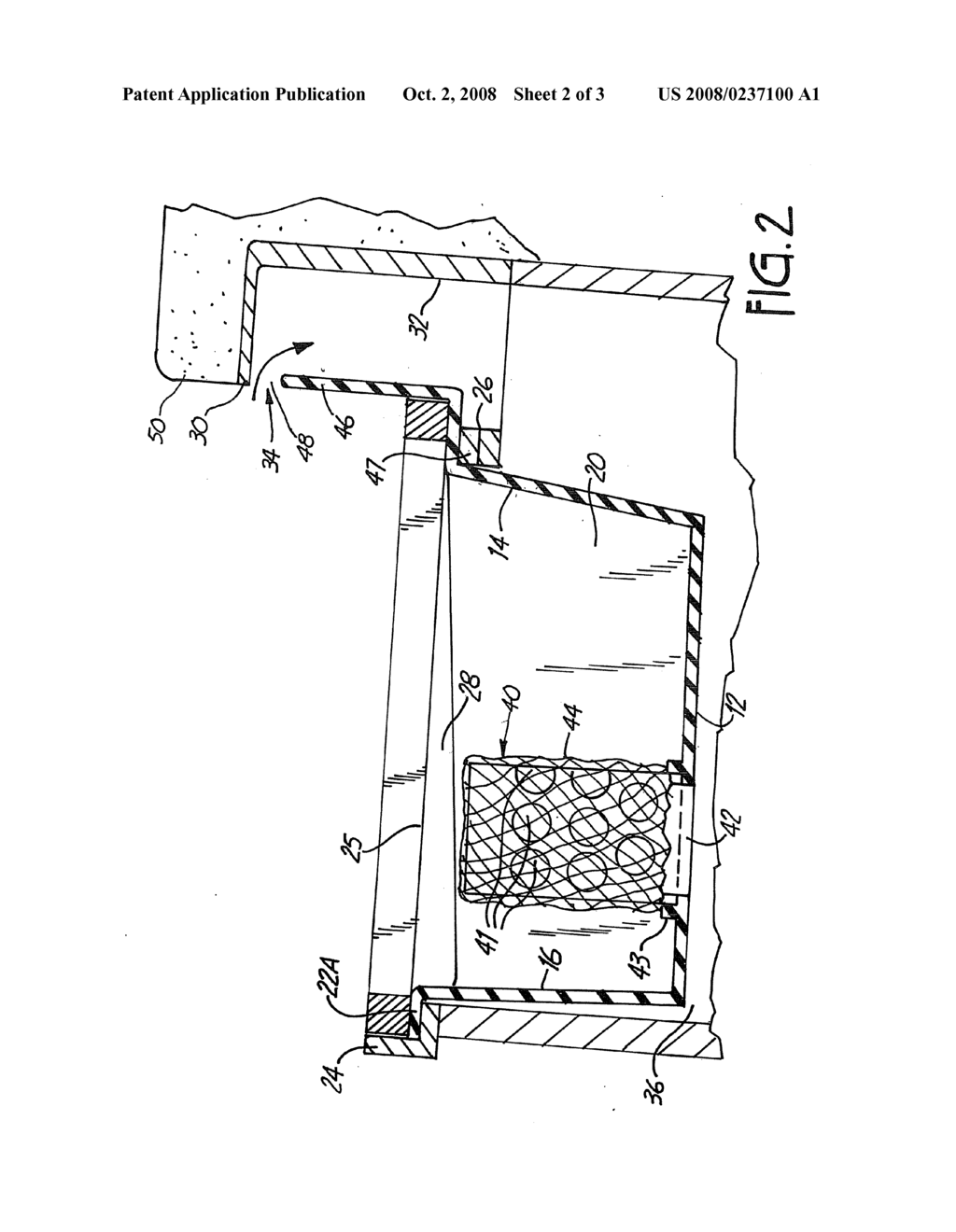 Storm water filter for positioning within a storm water inlet - diagram, schematic, and image 03