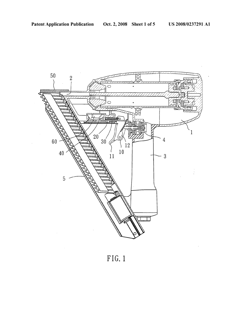 Safety structure of nail gun - diagram, schematic, and image 02