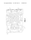 Engine component having friction welded inserts diagram and image