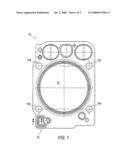 Gasket with high recovery half bead and wave stopper diagram and image