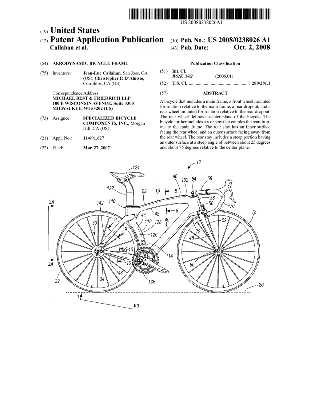 AERODYNAMIC BICYCLE FRAME - diagram, schematic, and image 01