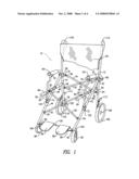 Collapsible transport wheelchair diagram and image