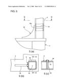 Cab reinforcement structure and work machine cab diagram and image